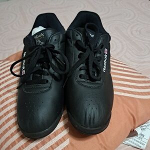 Reebok Kids Black Leather Sneakers